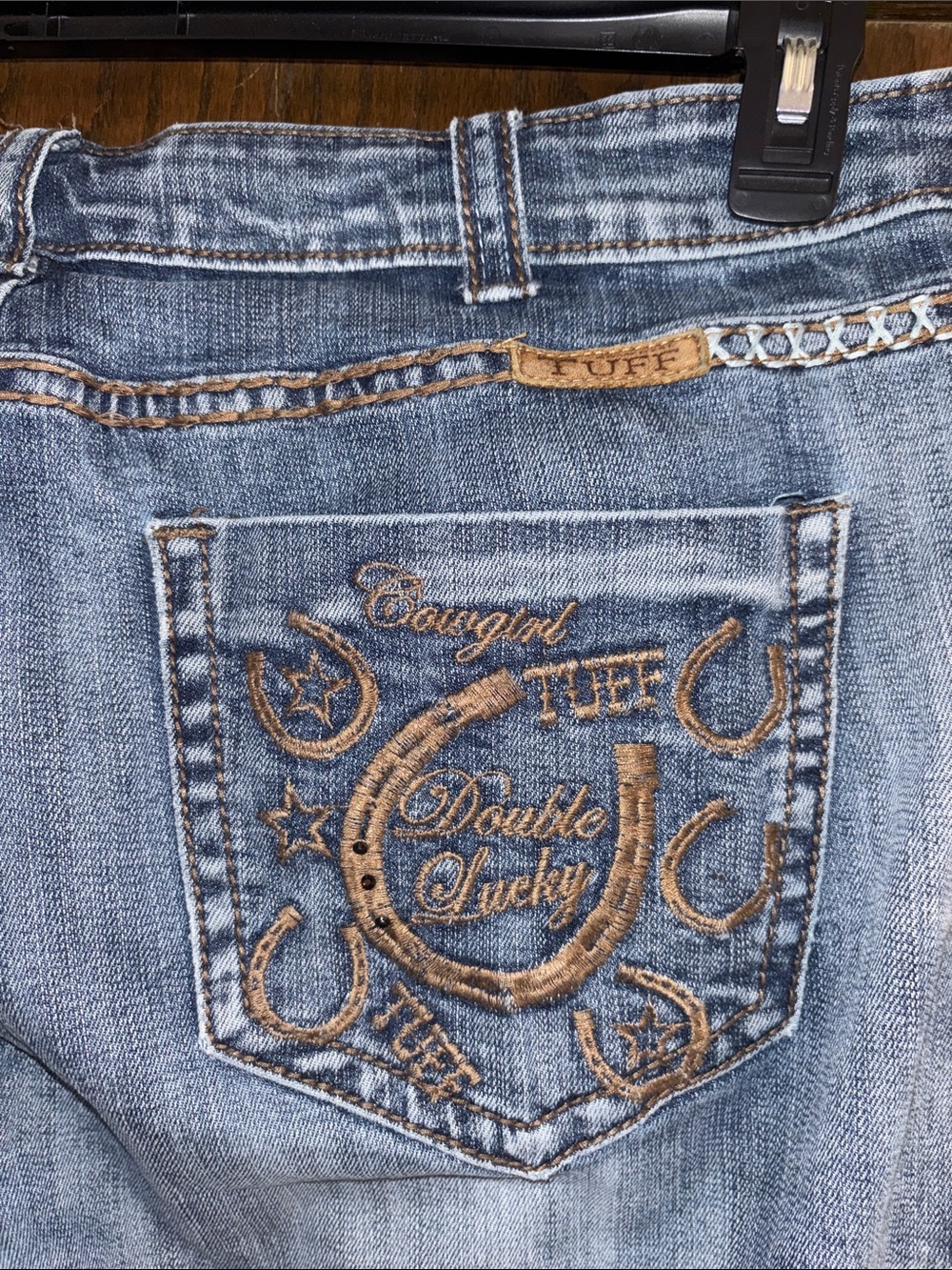 Cowgirl Tuff Co Double Lucky Brown Jeans size 35 x 35 - Picture 3 of 13